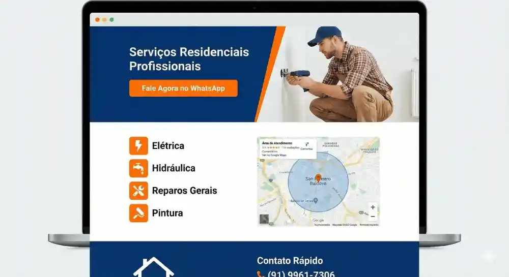Site para Eletricista exemplo de trabalho de nossa empresa de criação de sites